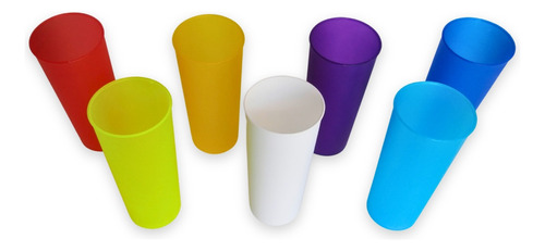 50 Vasos Largos Long Drink Fiesta Eventos Reutilizables