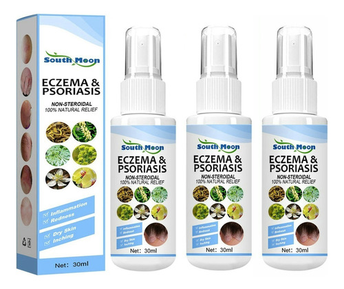 3 Piezas Spray De Psoriasis En Aerosol For Piel Externa