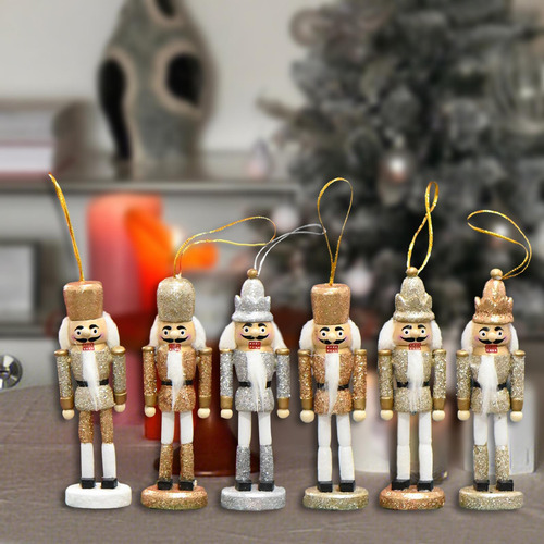 Figura De Cascanueces De 6 Piezas, Esculturas De Adorno Para