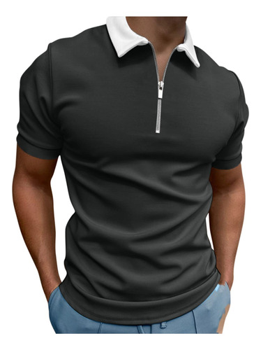 Camisa Informal Manga Corta Boton Para Hombre Vestir Raya