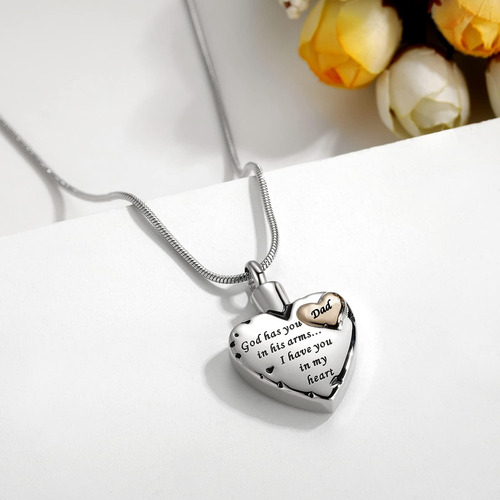 Rimzviux Collar De Urna De Corazón Para Cenizas, Mujeres Y H