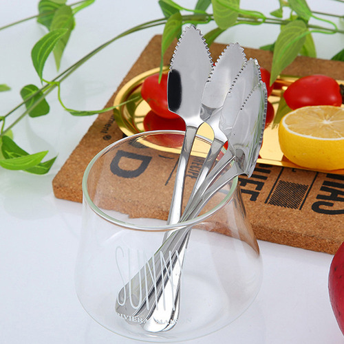 Nuevo Cutlery Cups - Cuchara Dentada Para Helado (metal, 6