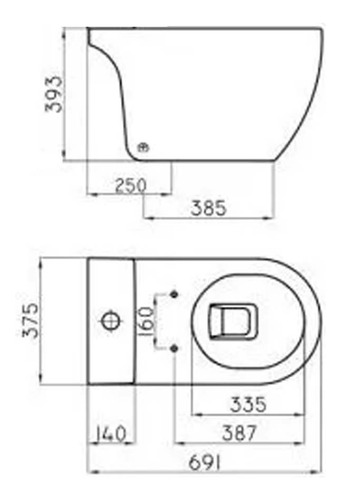 Inodoro Ferrum Largo 4,5 Lts Desc 250 Fontana Iolq2-b