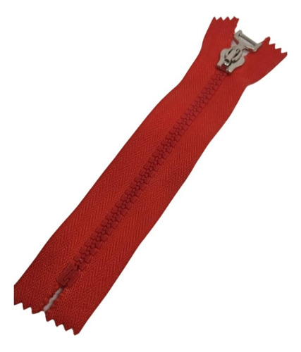 Cierre Diente Perro Largo 15,5 Cm Pack X 5 Unidades Rojo
