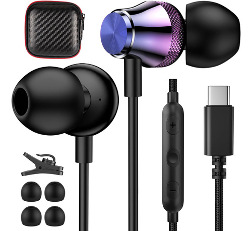 Apapatek Auriculares Usb C iPhone 15 Pro Samsung S23 Fe Z 5