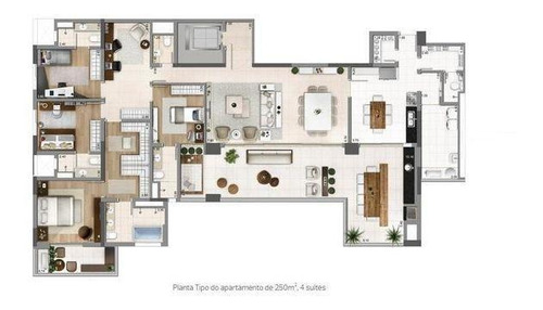 Imagem 3 de 7 de Apartamento Para Venda Em São Paulo, Santo Amaro, 4 Dormitórios, 4 Suítes, 5 Banheiros, 4 Vagas - Cap3450_1-1638181