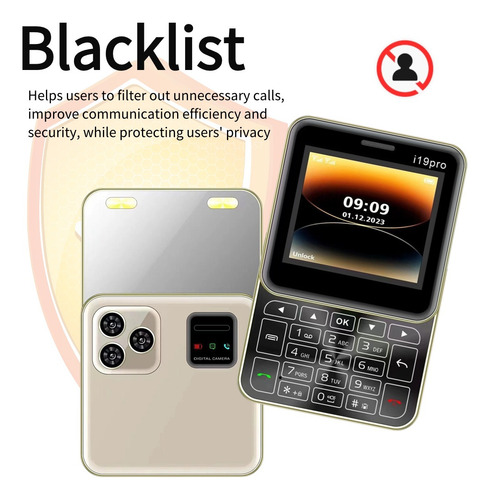 I19 Pro Teléfono Móvil 2g Dual Sim Dual Standby Grabación Automática De Llamadas, Radio Fm, Marcación Rápida, Magic Voice, Desbloqueado