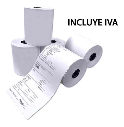 Imagen 4 de 8 de 10 Rollos Papel Rollo Térmico 80x70 Mm Tickets Recibo C/ Iva