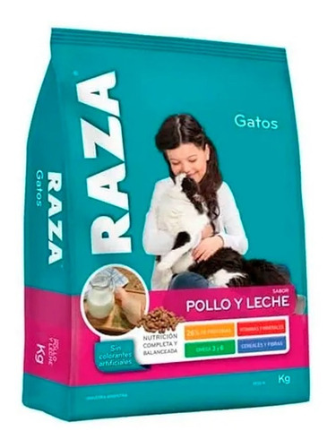 Imagen 1 de 1 de Alimentos Raza Para Gatos Adultos Pollo Y Leche X 10kg