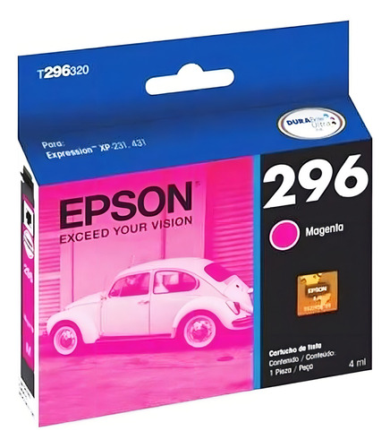 Cartucho De Tinta Epson T296220 / T296320 / T296420 Color Cian, Magenta, Amarillo De 4 Ml 3 Unidades