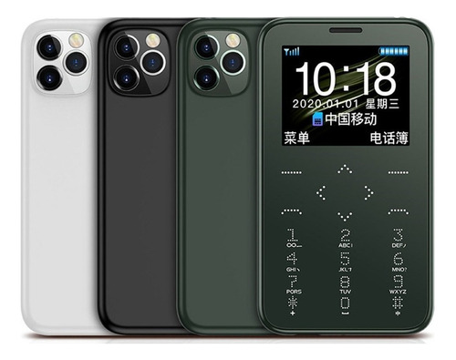 1.5 Polegadas Ultra Fino Mini Teléfono Inteligente Negro