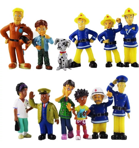 Figuras Sam El Bombero 12 Unids