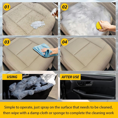 Limpiador De Espuma Para Interiores De Coche, 3 Unidades, 60