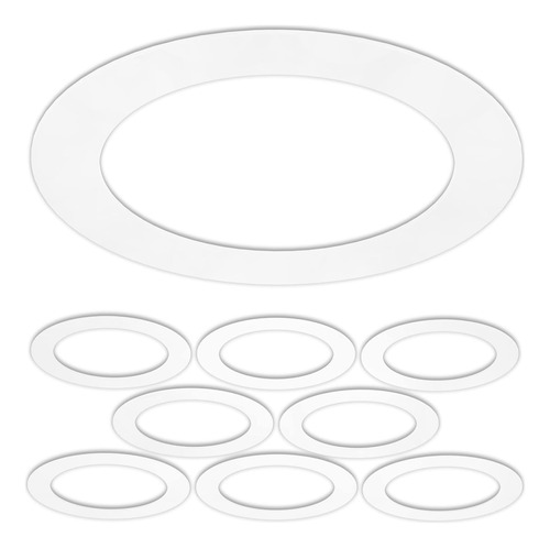 8 Pack White Goof Trim Ring For 6 And 8 Inch Recessed C...