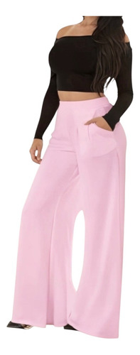 Pantalón Casual Holgado Para Mujer Con Bolsas #42 - P