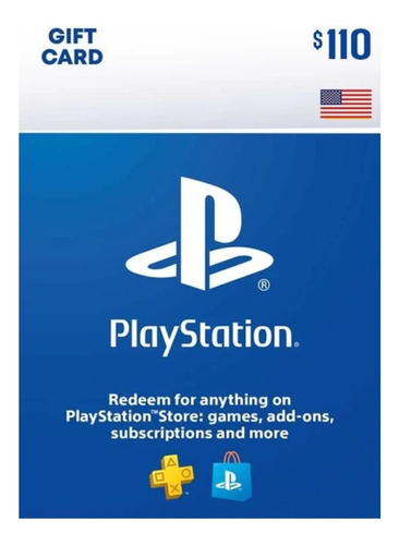 Saldo Playstation Store Tarjeta Psn $110 Usa Código Original