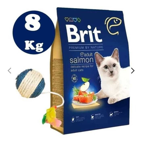 Brit Premium Gato Adulto Salmón 8kg + Regalo