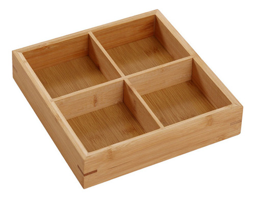 Bandeja De Madera Dividida Con Varios Compartimentos Para Se
