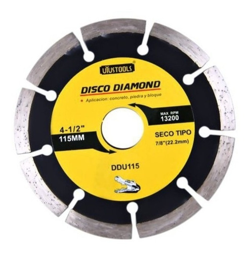 Disco Diamantado Segmentado D 4 1/2 Profesional Uyustools