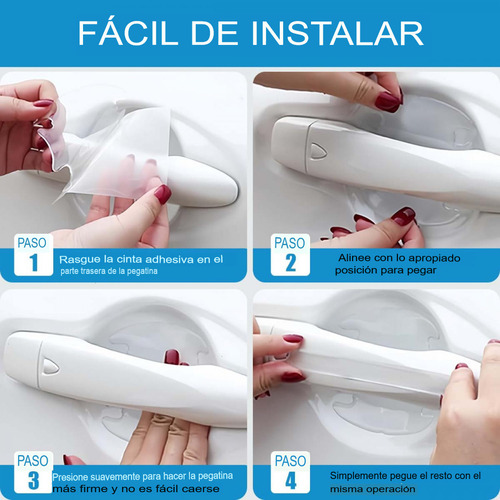 Calcomanias Transparentes Puertas Anti Rayones Set 8 Piezas