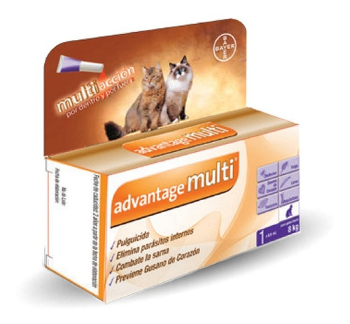 Advantage Multi Gato 4-8 Kg Pipeta Antipulgas Sarna Bayer