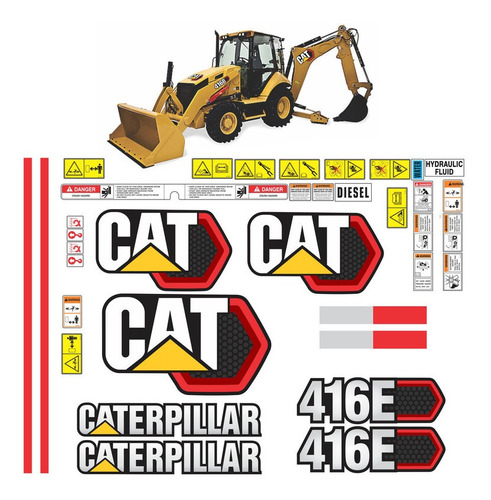 Calcomanias Caterpillar 416e Version 2021