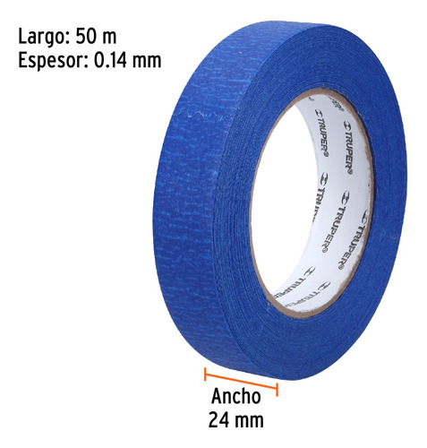 Tirro Para Enmascarar 1 PuLG. X 50 Ml (azul), Truper