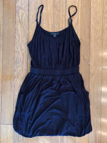 Vestido De Algodón Negro De Forever 21. Talle S