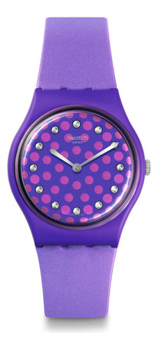Reloj Swatch Perfect Plum De Silicona Violeta Para Mujer