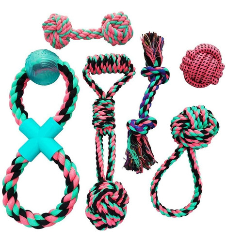 Otterly Pets Puppy Dog Cute Pink Boutique Rope Toys Set Paqu