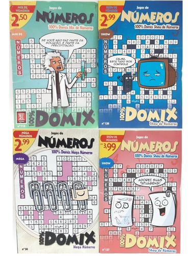 Imagem 2 de 10 de Kit 20 Revistas Domix Numeros (numerex) Sem Repetições Dj&as