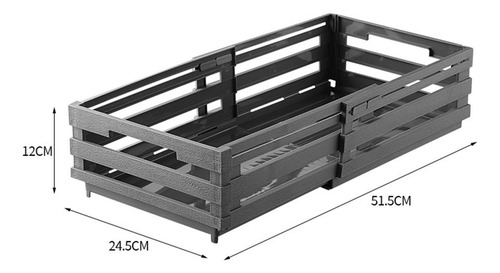 Cesta De Almacenamiento Organizadora De Armario, Gris
