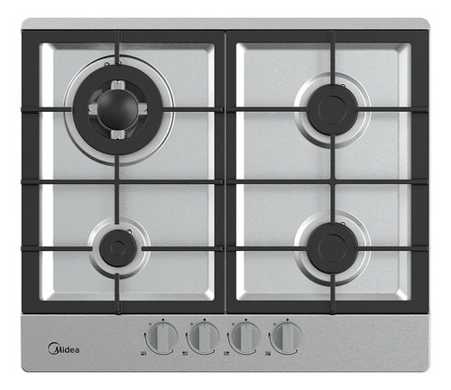 Anafe A Gas Inox 4 Hornallas Midea Mg60sk005ah1b