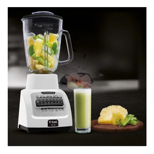 Licuadora 12vel 550w Vaso Vidrio Blanca Tefal t fal Ln8121mx