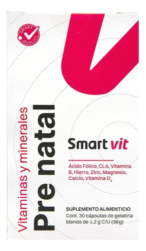 Prenatal Vitaminas Y Minerales Smart Vit 30cap 1.2gr Anahuac