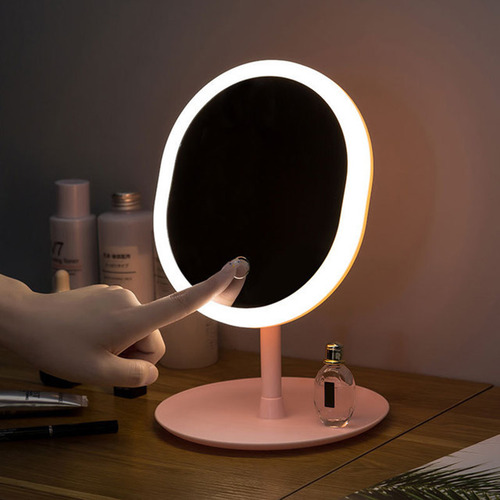 Espejo De Maquillaje Recargable Con Lámpara Para Dormitorios