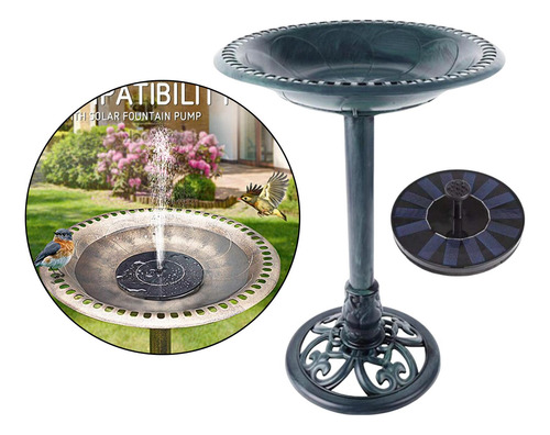 Jardín Pájaro Baño Decoración Balcón Fuente De Agua Con