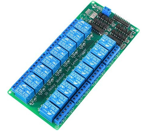 Alamscn Módulo De Relé De 16 Canales Cc 5v Con Placa De De