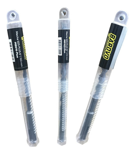 Kit Cincel Plano Pala Punta Sds Plus 250mm+mecha 6,8,10 X 16