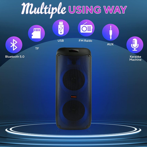 Altavoz Portátil Inalámbrico De Alta Potencia Con Bluetooth