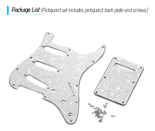 Set De Pickguard Para Guitarra Eléctrica Sss Con Tornillos Y