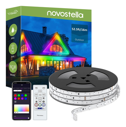 Novostella Tira De Luces Led De 52.5 Pies Para Exteriores, R