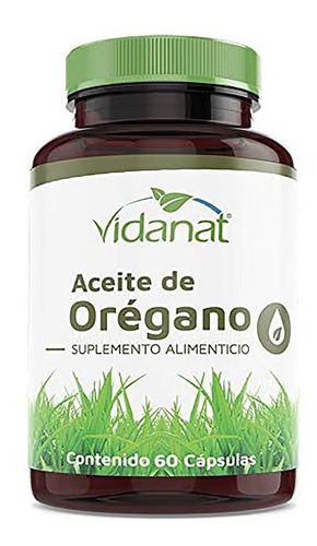 Imagen 1 de 3 de Suplemento En Cápsulas Vidanat Aceite De Oregano Minerales/vitaminas En Frasco De 60g Un