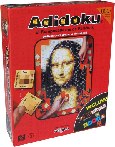 Mona Lisa Rompecabezas De Palabras Adidoku Original Español