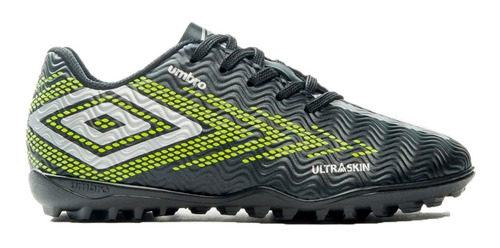 Botin Umbro Futbol Niño Ultraskin Jr Negro-plata-verde Cli