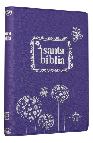 Santa Biblia Chica Económica Rvr1960 Vinil Violeta