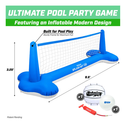 Jogo De Voleibol De Piscina Inflável Gosports Splash Net Air