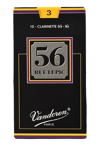 Caña Clarinete Bb # 3 Vandoren 56 Rue Lepic Cr503 Caja X 10