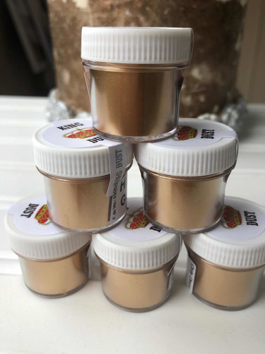 Imagen 4 de 4 de Colorante En Polvo Dorado Comestible King Dust