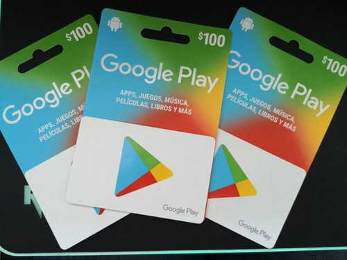Imagen 1 de 1 de Tarjetas Google Play 100